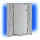 spejlskab m. LED-lys 40x12x45 cm konstrueret træ grå sonoma-eg