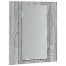 spejlskab m. LED-lys 40x12x45 cm konstrueret træ grå sonoma-eg