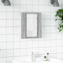 spejlskab m. LED-lys 40x12x45 cm konstrueret træ grå sonoma-eg