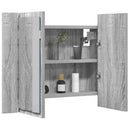spejlskab m. LED-lys 60x12x45 cm konstrueret træ grå sonoma-eg