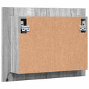spejlskab m. LED-lys 60x12x45 cm konstrueret træ grå sonoma-eg