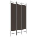 3-panels rumdeler 120x200 cm stof brun