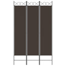 3-panels rumdeler 120x200 cm stof brun