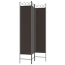 3-panels rumdeler 120x200 cm stof brun