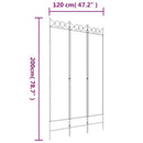 3-panels rumdeler 120x200 cm stof brun