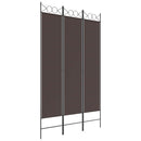 3-panels rumdeler 120x200 cm stof brun
