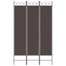 3-panels rumdeler 120x200 cm stof brun