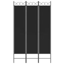 3-panels rumdeler 120x200 cm stof sort