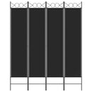 4-panels rumdeler 160x200 cm stof sort