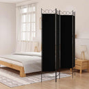 4-panels rumdeler 160x200 cm stof sort