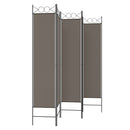 5-panels rumdeler 200x200 cm stof antracitgrå