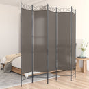 5-panels rumdeler 200x200 cm stof antracitgrå
