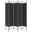 5-panels rumdeler 200x200 cm stof sort