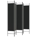 5-panels rumdeler 200x200 cm stof sort