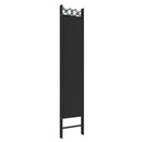 5-panels rumdeler 200x200 cm stof sort