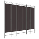 6-panels rumdeler 240x200 cm stof brun