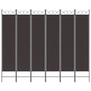 6-panels rumdeler 240x200 cm stof brun