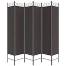 6-panels rumdeler 240x200 cm stof brun