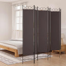 6-panels rumdeler 240x200 cm stof brun