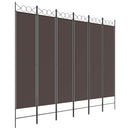 6-panels rumdeler 240x200 cm stof brun