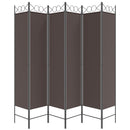 6-panels rumdeler 240x200 cm stof brun