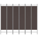 6-panels rumdeler 240x200 cm stof brun