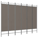 5-panels rumdeler 240x200 cm stof antracitgrå