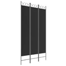 3-panels rumdeler 120x220 cm stof sort