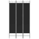 3-panels rumdeler 120x220 cm stof sort