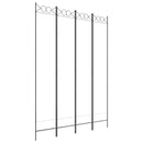 4-panels rumdeler 160x220 cm stof hvid