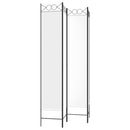 4-panels rumdeler 160x220 cm stof hvid