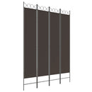4-panels rumdeler 160x220 cm stof brun