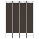 4-panels rumdeler 160x220 cm stof brun