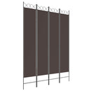 4-panels rumdeler 160x220 cm stof brun