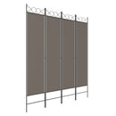 4-panels rumdeler 160x220 cm stof antracitgrå