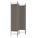 4-panels rumdeler 160x220 cm stof antracitgrå