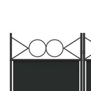 4-panels rumdeler 160x220 cm stof sort