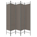 5-panels rumdeler 200x220 cm stof antracitgrå