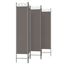 5-panels rumdeler 200x220 cm stof antracitgrå