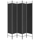 5-panels rumdeler 200x220 cm stof sort