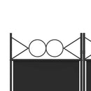 5-panels rumdeler 200x220 cm stof sort