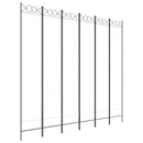 6-panels rumdeler 240x220 cm stof hvid