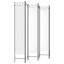 6-panels rumdeler 240x220 cm stof hvid