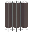 6-panels rumdeler 240x220 cm stof brun