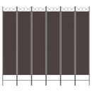 6-panels rumdeler 240x220 cm stof brun