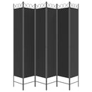 6-panels rumdeler 240x220 cm stof sort