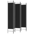 6-panels rumdeler 240x220 cm stof sort