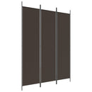 3-panels rumdeler 150x200 cm stof brun