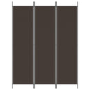 3-panels rumdeler 150x200 cm stof brun