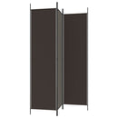 3-panels rumdeler 150x200 cm stof brun